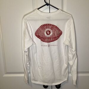 Ladies Lauren James Co. Oklahoma Sooners  Football Long sleeved Pocket Tee small